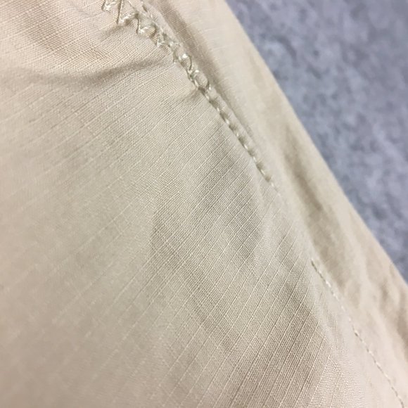 J Jill Capris 10 30 Cargo Cropped Khaki Pants Casual Button Pockets Straight - Picture 5 of 13